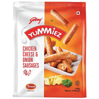 Godrej Yummiez Chicken Cheese & Onion Sausage 250g