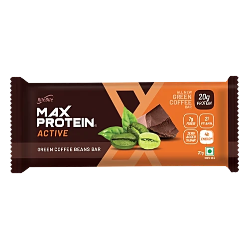 Rite Bite Max Protein Active Green Coffee Beans Bar 70g