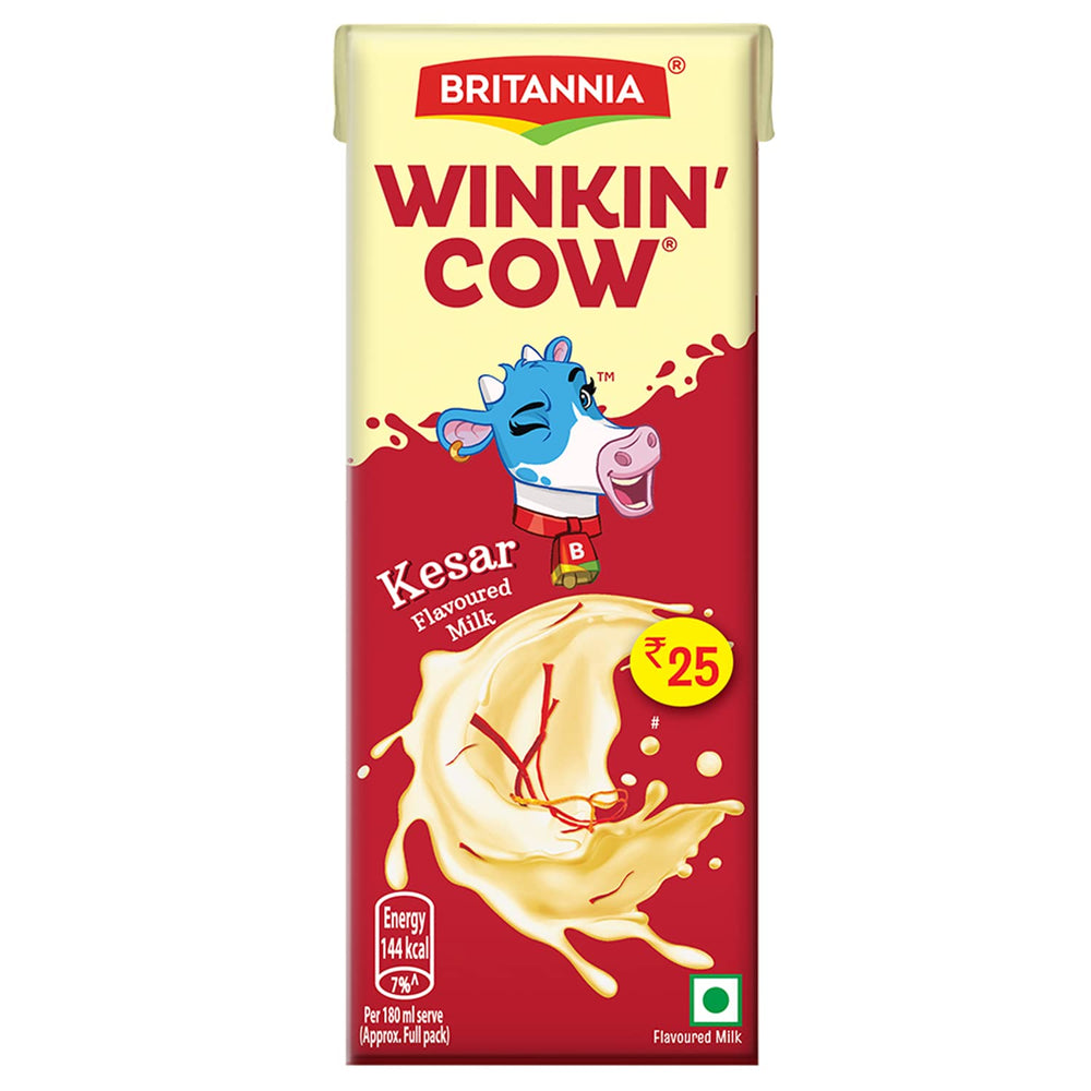 Britannia Winkin Cow Kesar Thick Shakes 180ml
