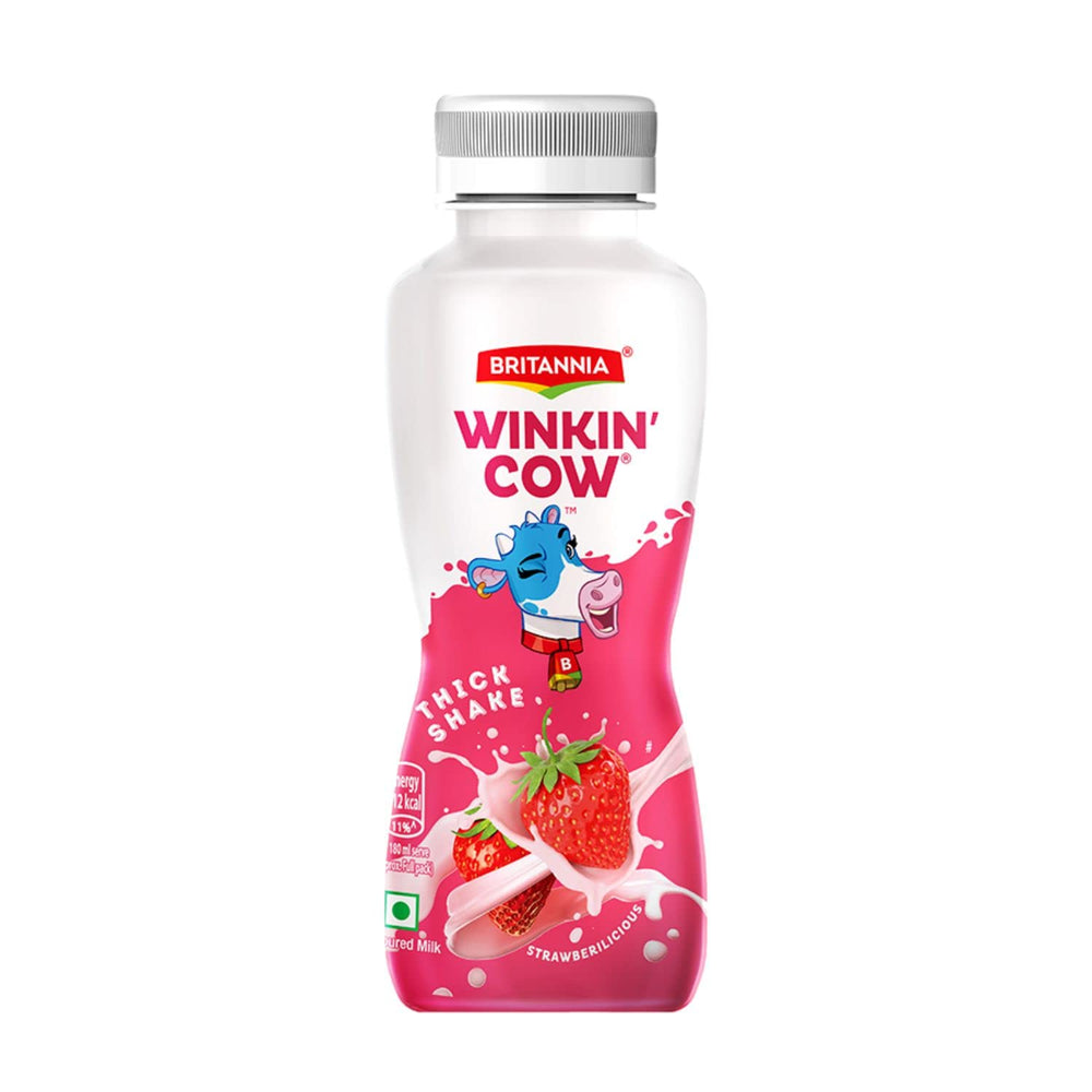 Britannia Winkin Cow Strawberricious Thick Shakes 180ml