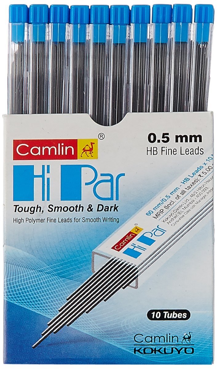 Camlin Hi Par Tough, Smooth & Dark Lead Tube 0.5mm
