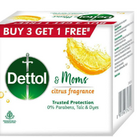 Dettol & Moms with Citrus Fragrance Soap 75g (Buy 3 get 1 free)