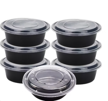 Disposable Microwave Plastic Bowl With Lid (6Pcs)