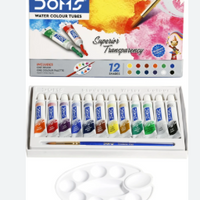 Doms Water Colour Tubes 12 Shades