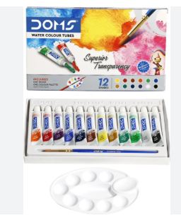Doms Water Colour Tubes 12 Shades
