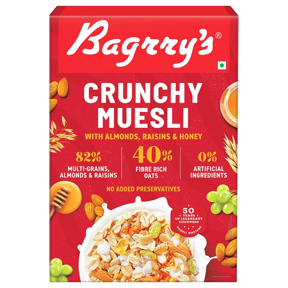 Bagrry's Crunchy Muesli with Almonds/ Raisins & Honey 500g