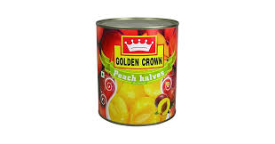 Golden Crown Peach Halves in Sugar Syrup 840g