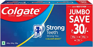 Colgate Stronge Teeth Jumbo Pack 200g+200g+100g