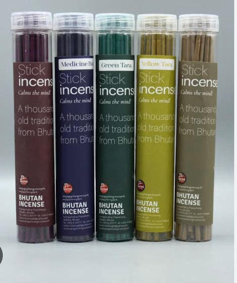 Bhutan Incense (Stick Incense in Container) All Colors
