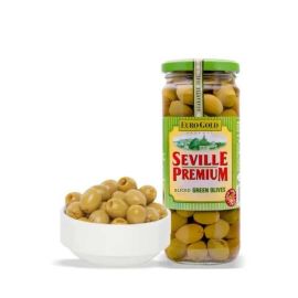 Euro Gold Seville Premium Pitted Green Olives 450g