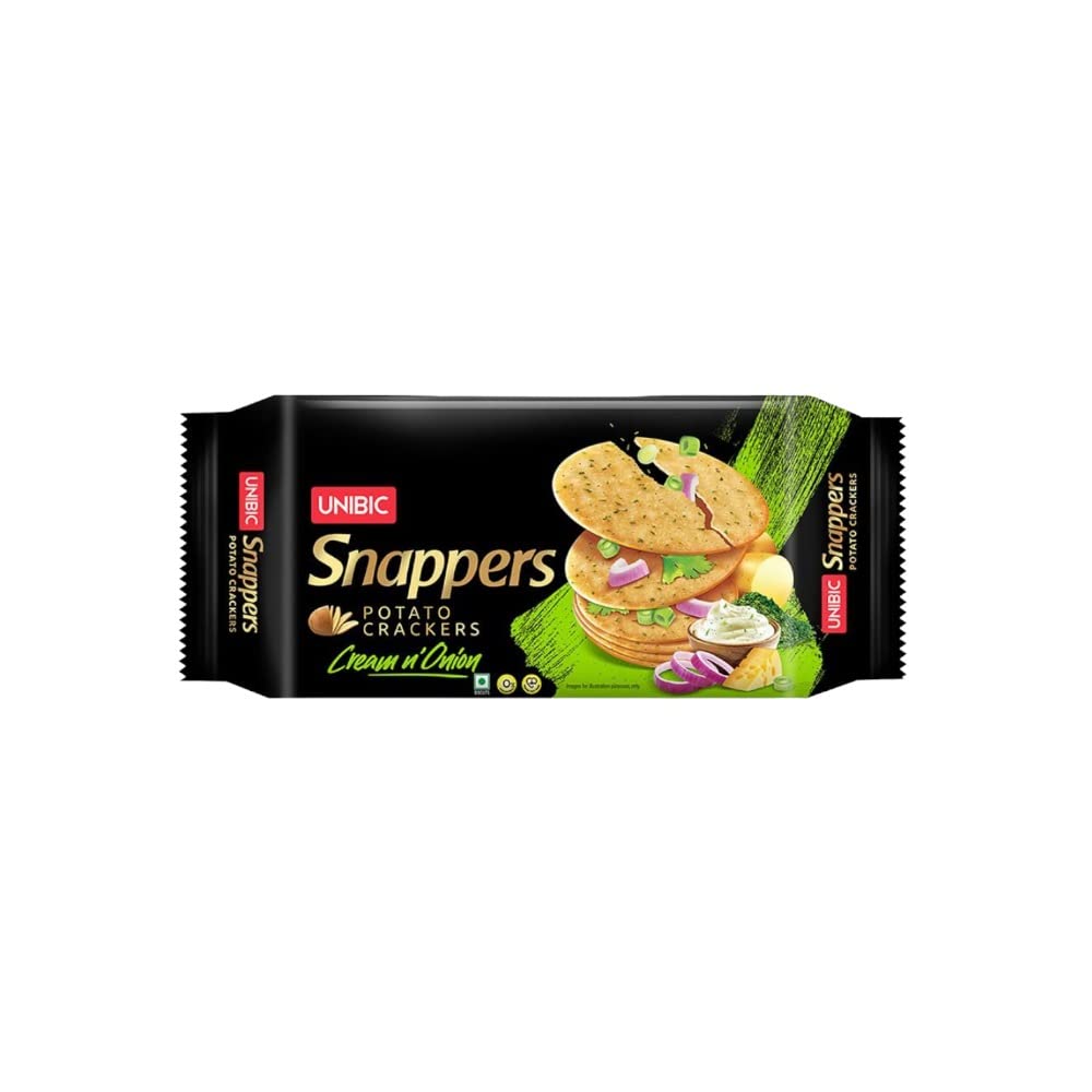 UNIBIC Snappers Potato Crackers Cream n Onion 300g
