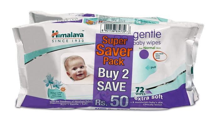 Himalaya Gentle Baby wipes 72 wipes - Sherza Allstore