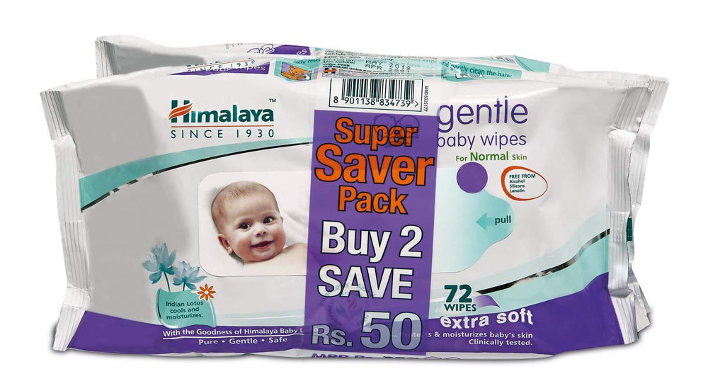 Himalaya Gentle Baby wipes 72 wipes - Sherza Allstore