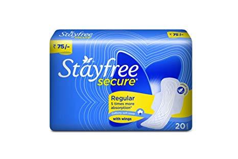 Stayfree Secure Regular 20 Pads - Sherza Allstore