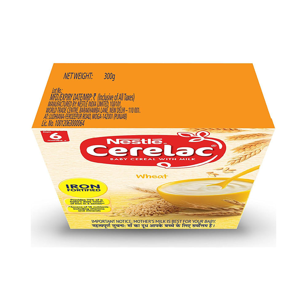 Nestle Cerelac Wheat Baby Cereal With Milk (From 6 to 24 Months)