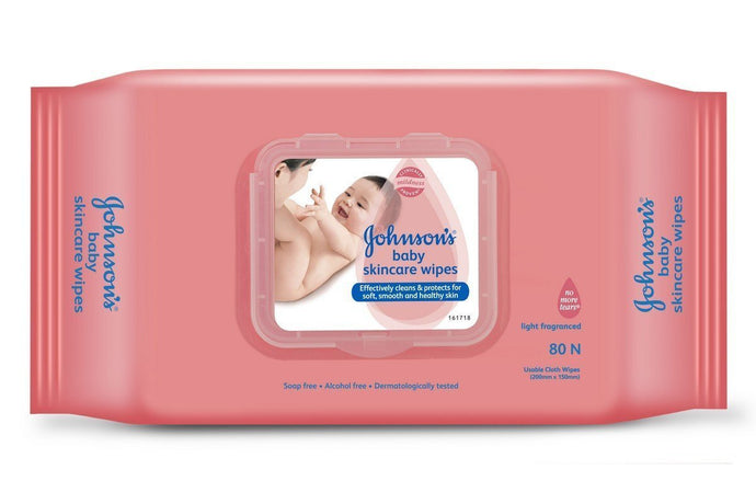 Johnson's Baby Skincare Wipes- 80 pieces - Sherza Allstore