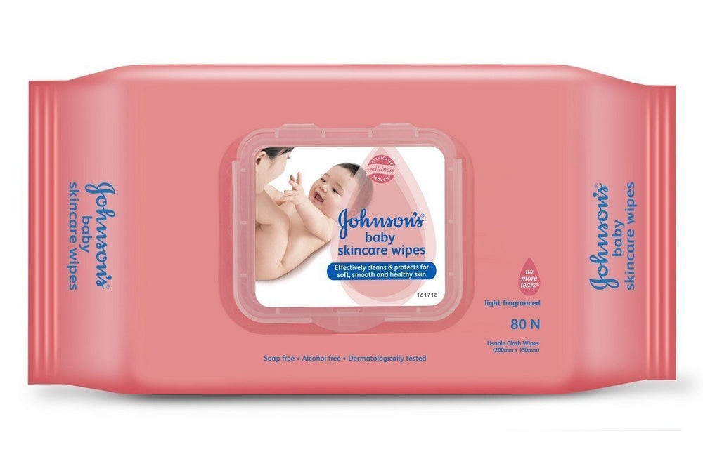 Johnson's Baby Skincare Wipes- 80 pieces - Sherza Allstore